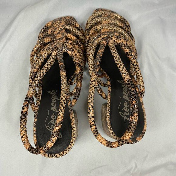 Free people colette cinched Shoes Block heel Womens Size 8 - Picture 6 of 9